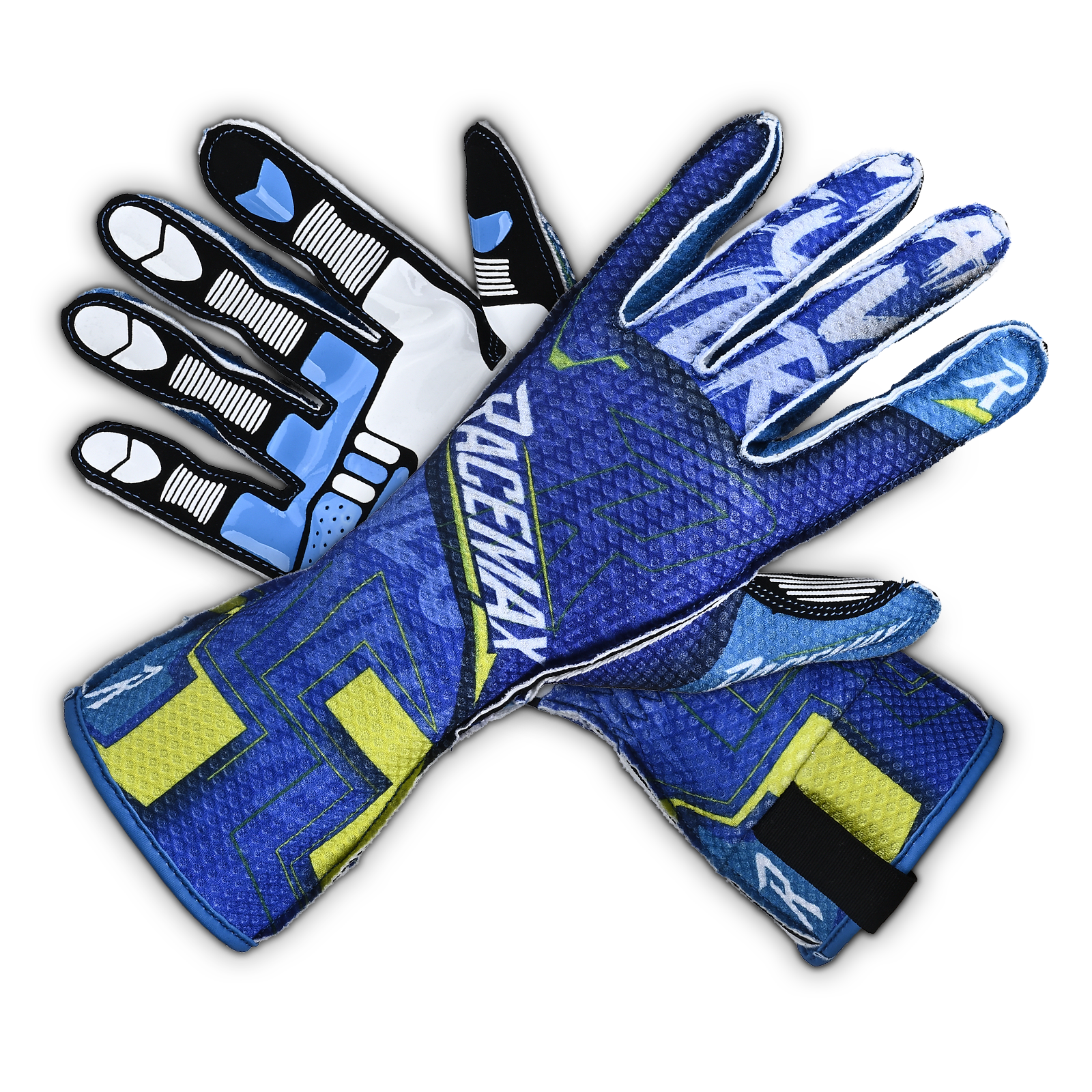 kart handschuhe Racemax Gloves / Racemax Handschuhe – Maneuver Cyber Blue – Kartmax Racing